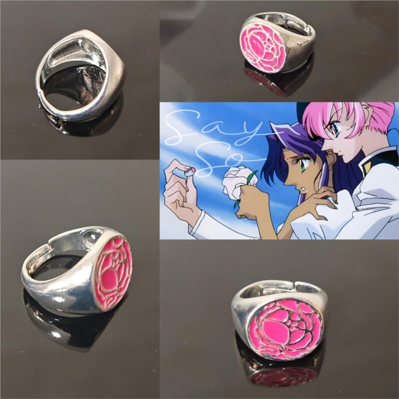 Anillo de rosa rosa Tenjou Ute - Cosplay Prop Diy reseña y precio